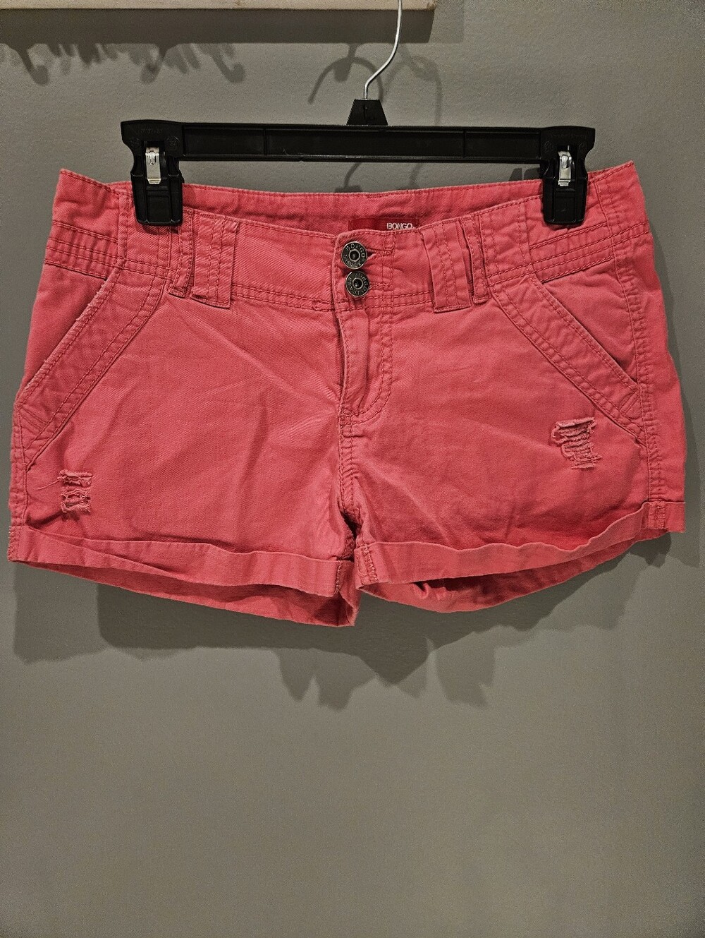 BONGO Women’s Pink Casual Cotton Shorts Size 5